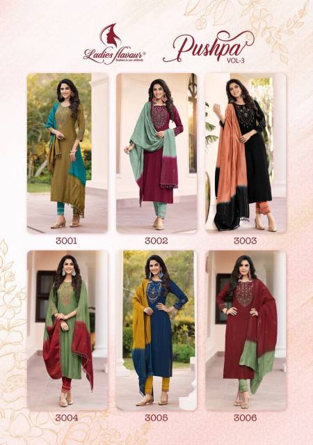 Pushpa Vol 3 By Ladies Flavour Designer Salwar Suits Catalog